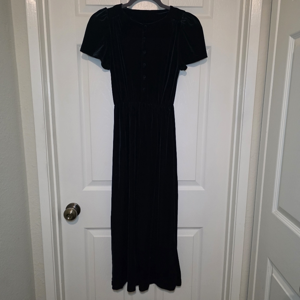 Zara Girl Green Velvet Jumpsuit Sz 11-12